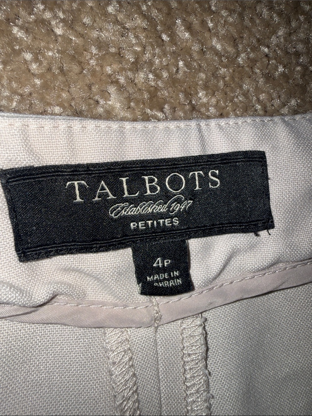 Talbots Tan Classic Side Zip Slim Dress Pants 4P - Picture 5 of 7